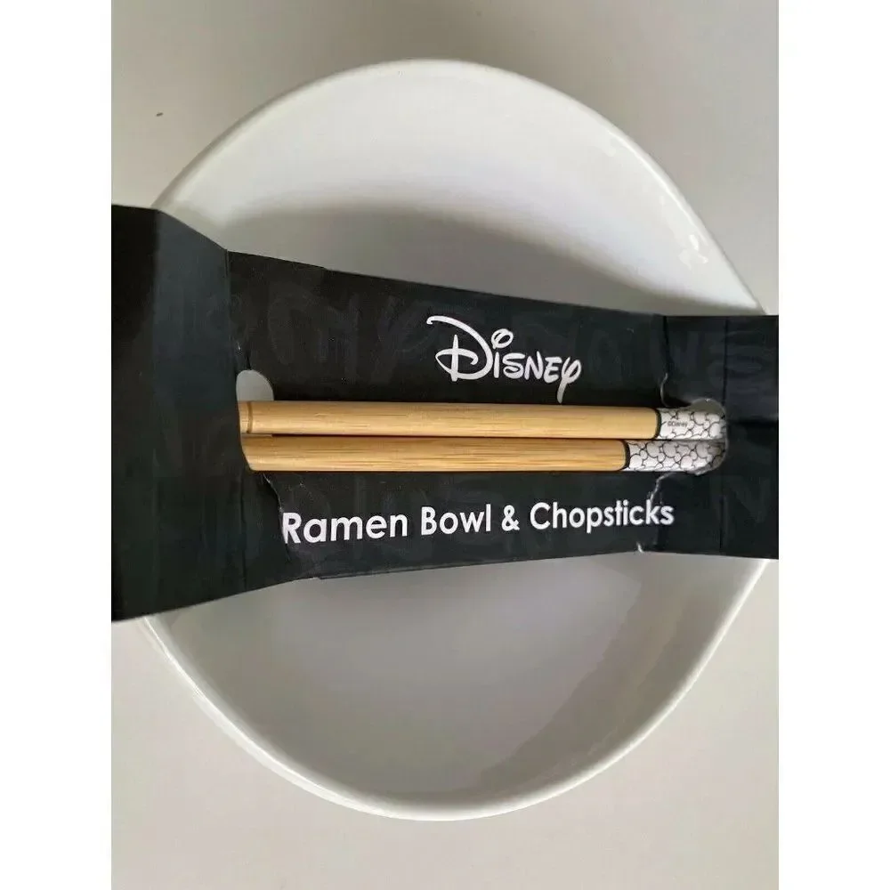 Disney Classic Mickey Mouse Poses‎ Ramen Noodle Bowl With Chopsticks NWT